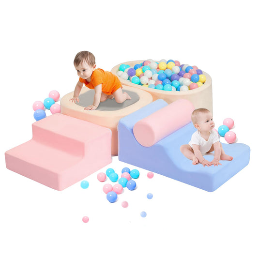 Mind-Action toddler climbing toys ball pit 6pc promotes active indoor play.