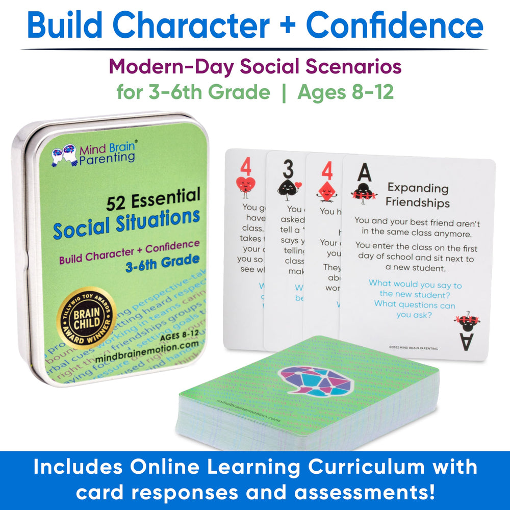 Mind Brain Emotion 52 Essential Social Situations cards illustrations support interactive discussion and skill practice.