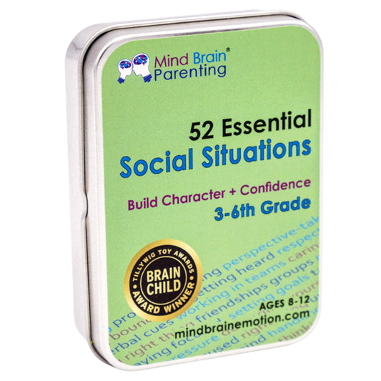 Mind Brain Emotion 52 Essential Social Situations deck cover boosts classroom engagement.