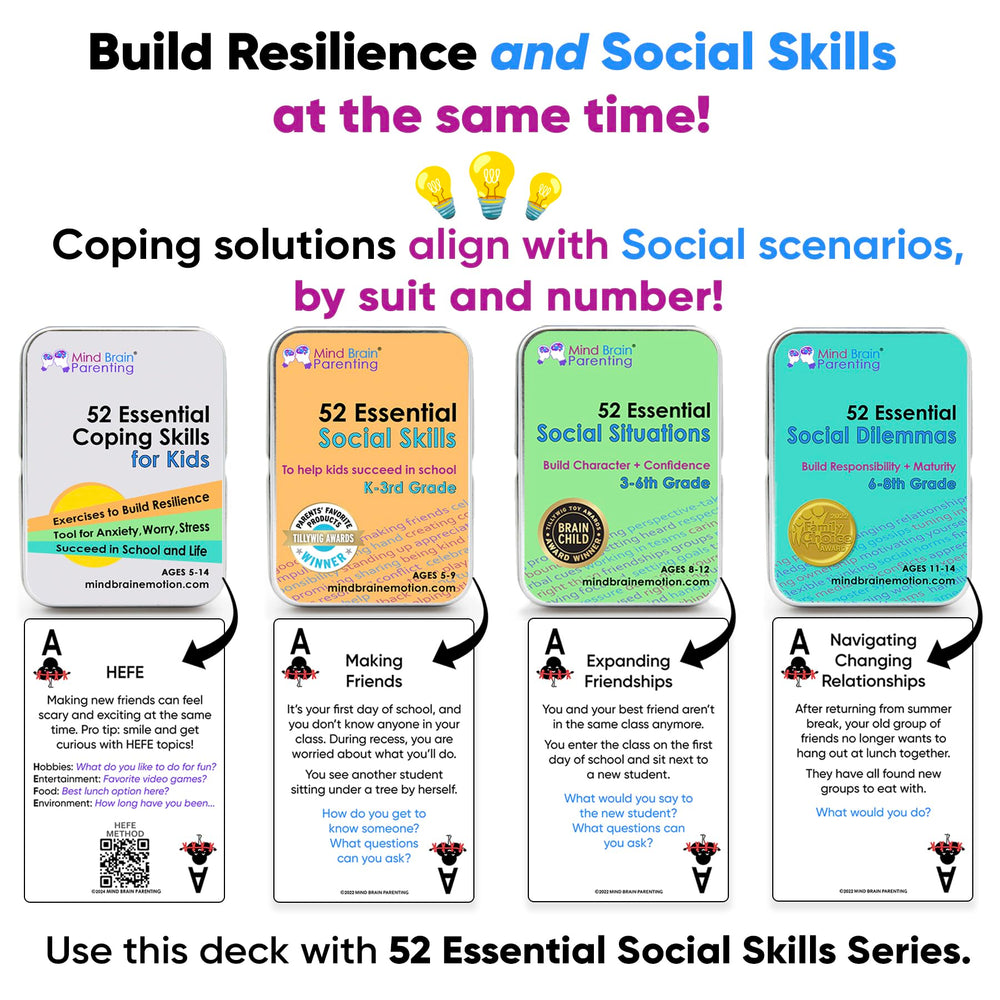 Mind Brain Emotion 52 Essential Social Situations family table activity encourages collaborative learning.