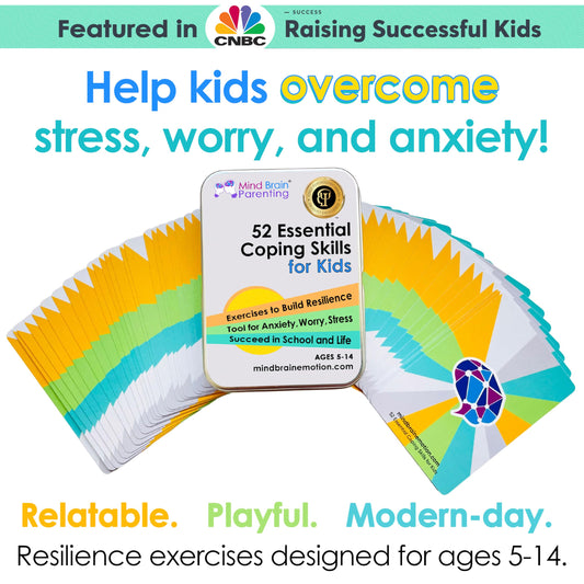 Mind Brain Emotion child using cards in classroom supports focus and regulation.