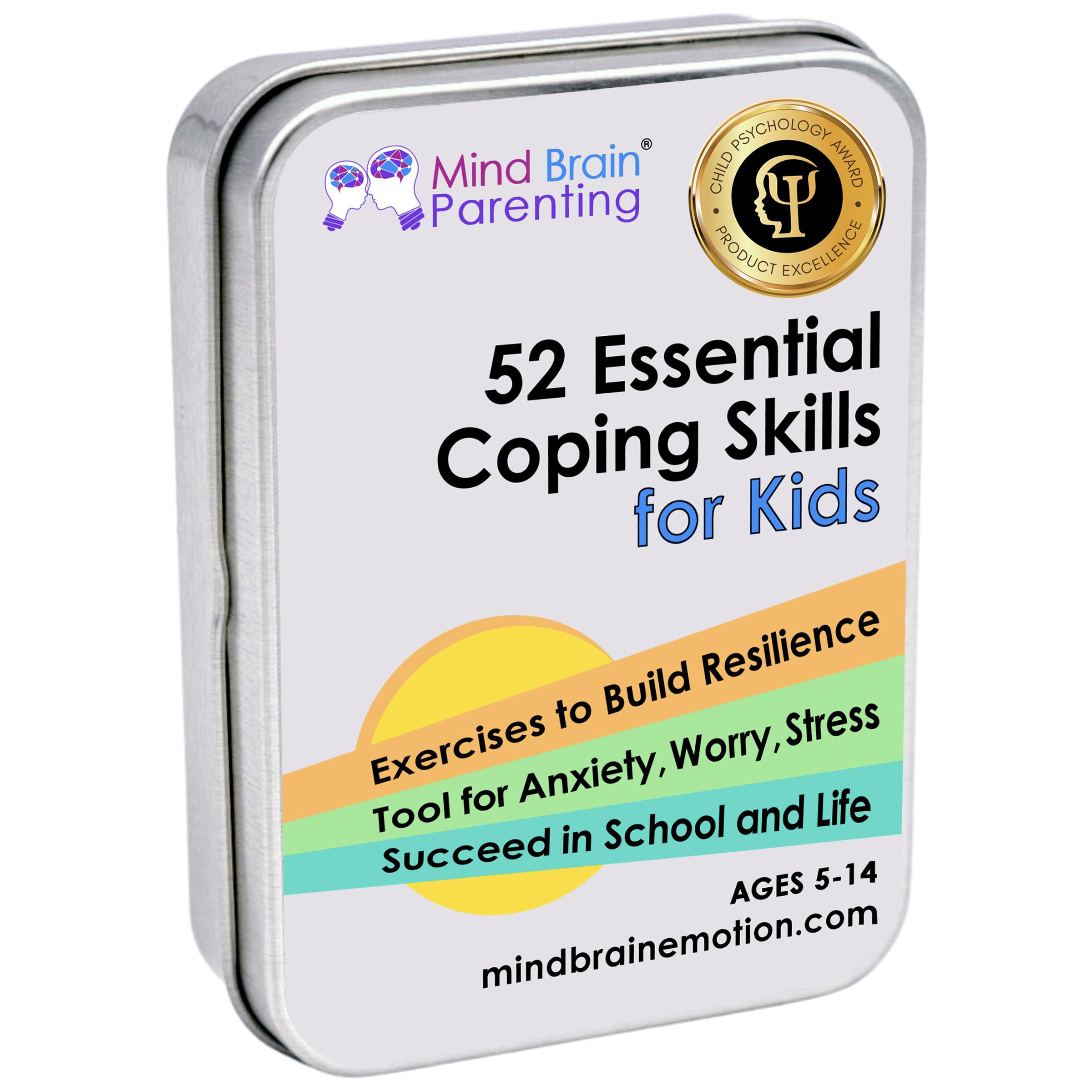 Mind Brain Emotion coping cards deck for kid-friendly CBT practice.