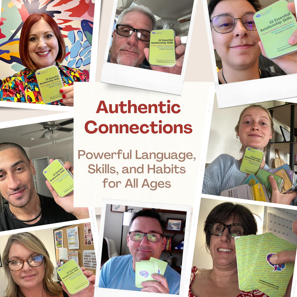 Mind Brain Emotion couple communication card supporting meaningful dialogue.