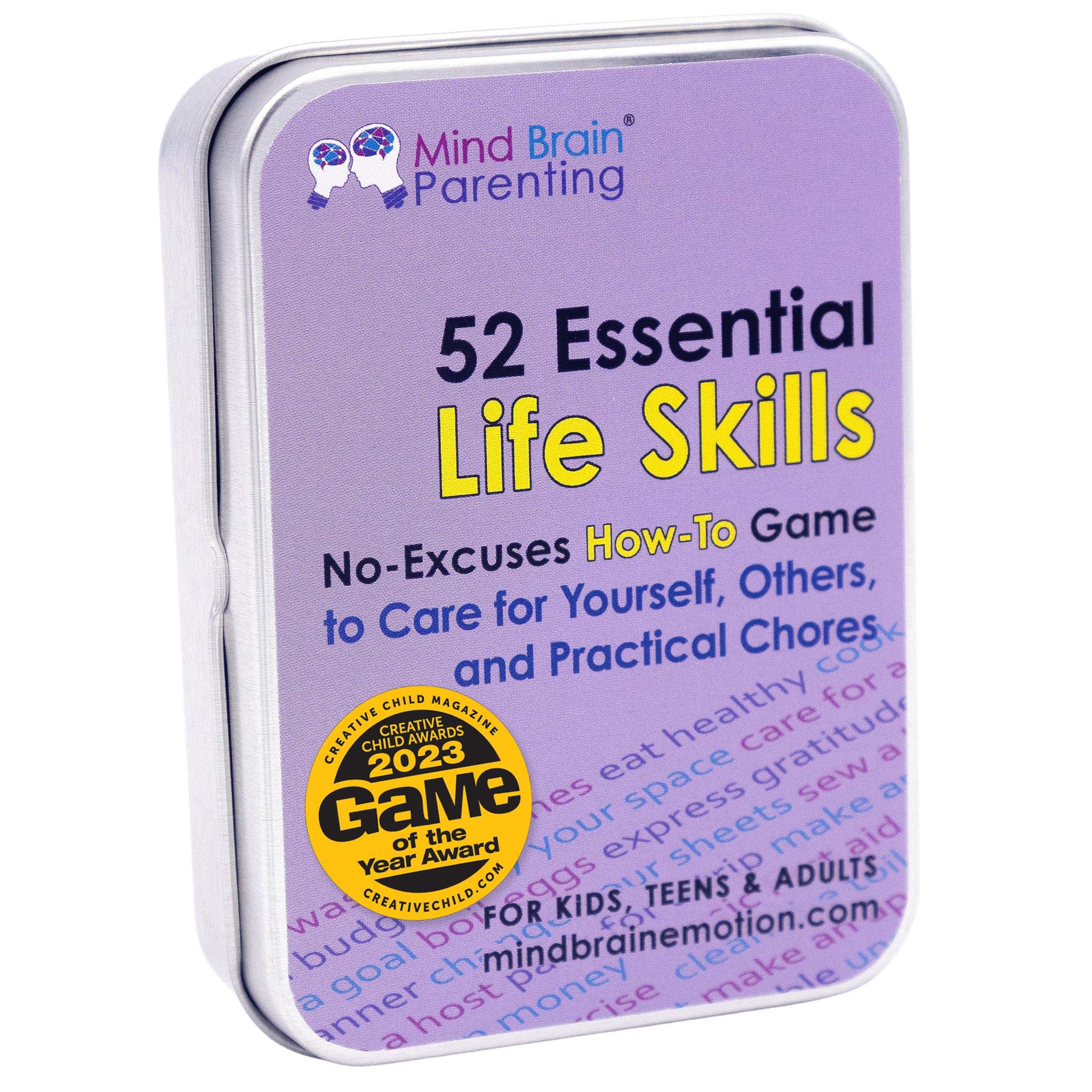 Mind Brain Emotion life skills cards pack for family learning and growth.