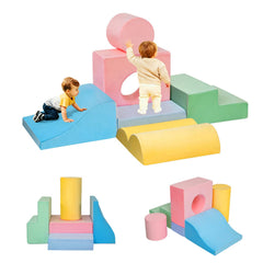 MIND&ACTION 6-piece climbing blocks for toddlers promote safe indoor play and creative exploration.