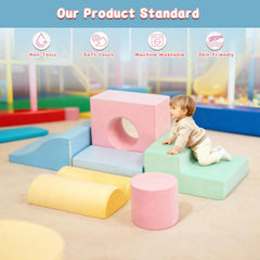 MIND&ACTION colorful blocks attract attention and support sensory-friendly play at home.