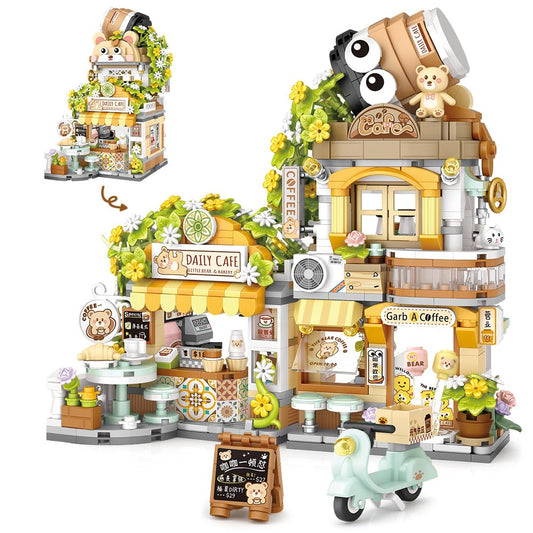 MindBox City Cafe openable coffee shop image encourages collaborative play and spatial imagination.