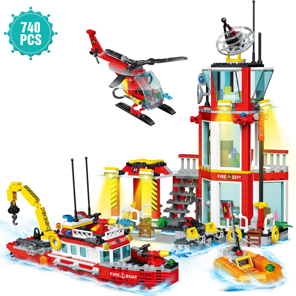 MindBox City Marine Fire Station helicopter ready for rescue missions