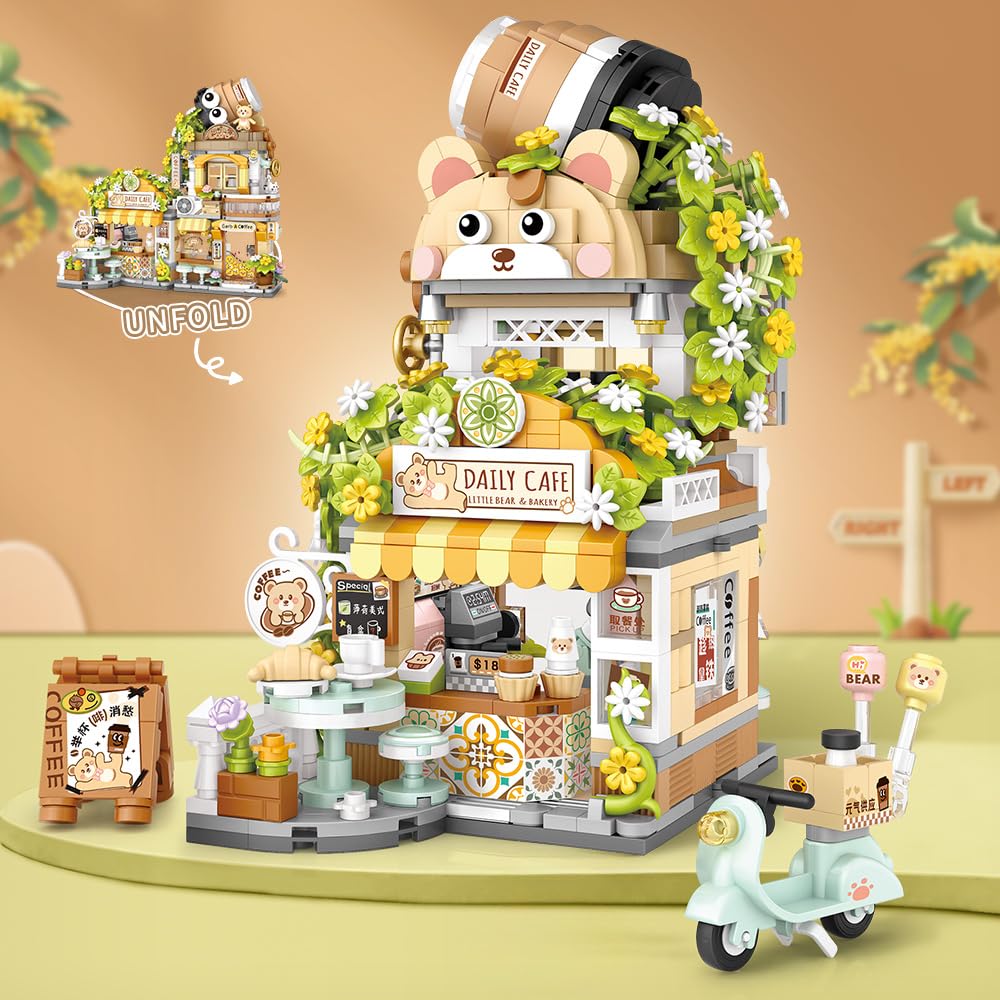 MindBox Coffee shop building play house illustrates role-play as cafe owner boosts storytelling.