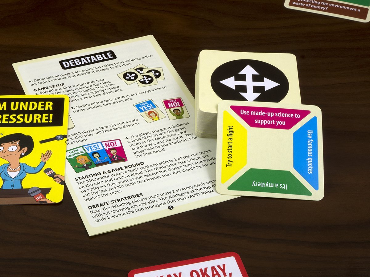 Mindmade Debatable card deck fuels imaginative arguments during game night