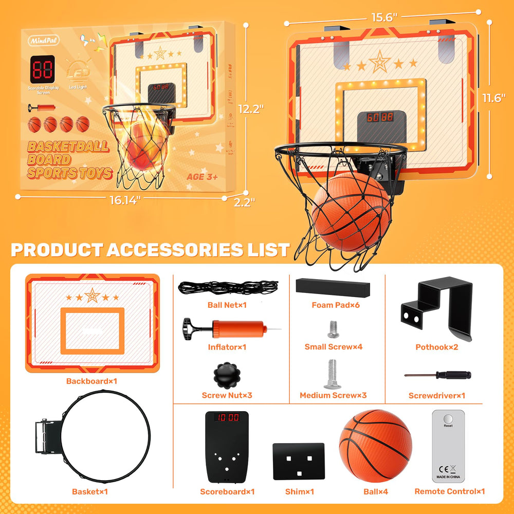 MindPal LED-illuminated hoop for evening practice and improved visibility.