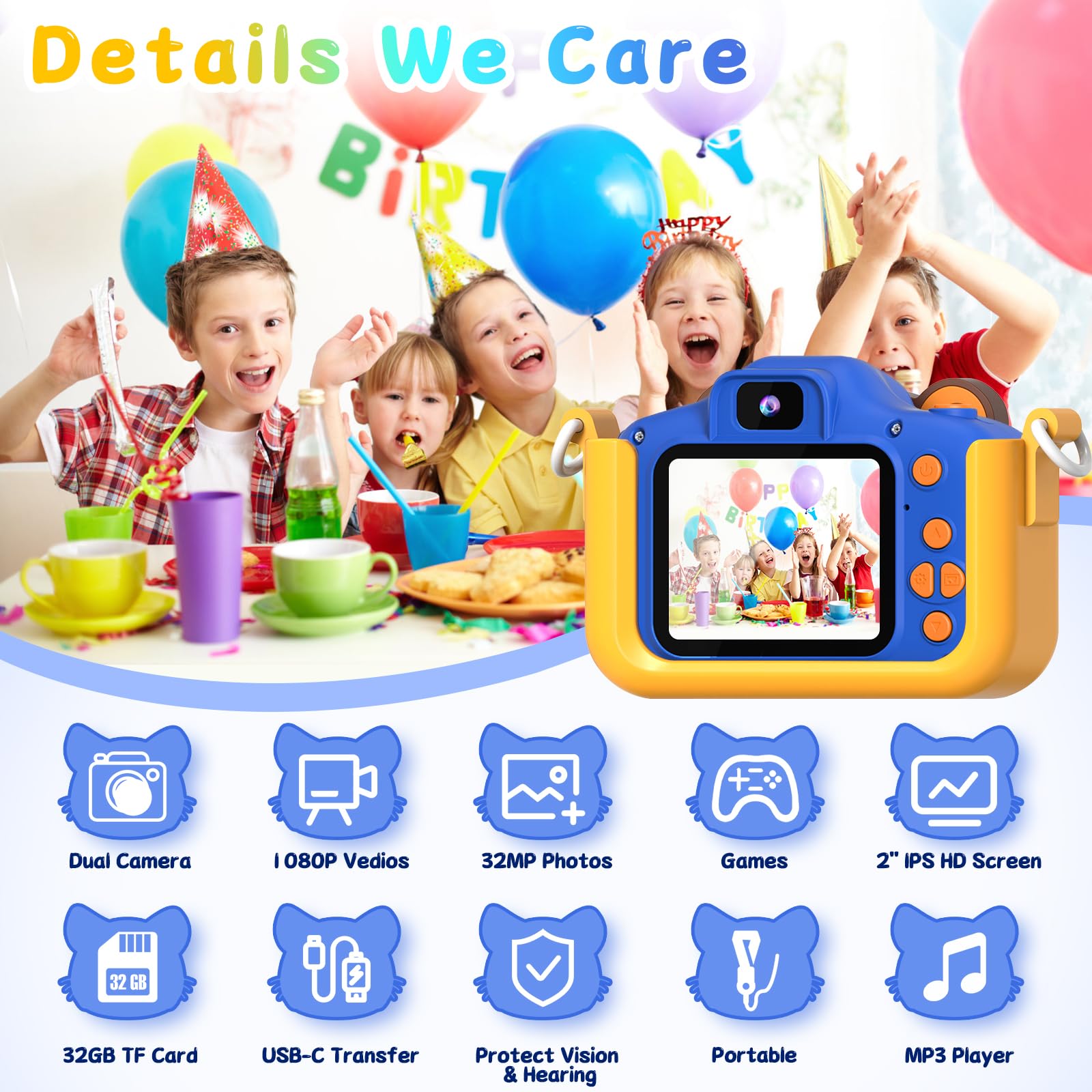 MindPal camera dual cameras for selfies and family moments.