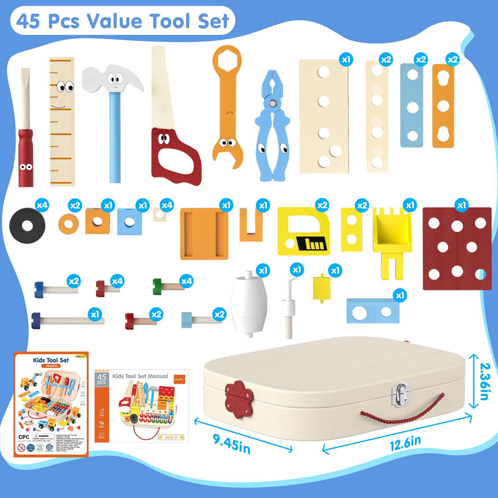 MindPal measuring ruler and saw support realistic construction exploration