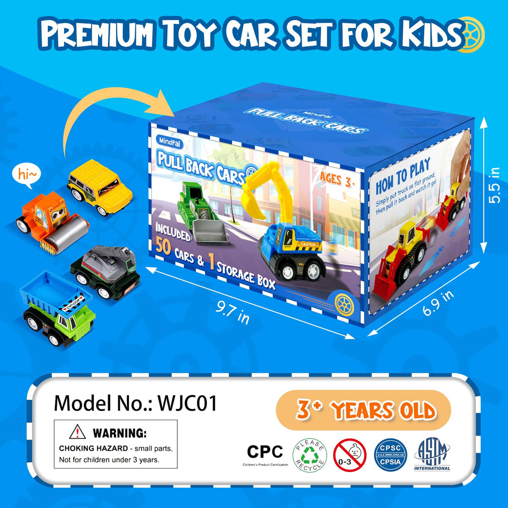 MindPal plastic organizer box keeps all cars neatly stored