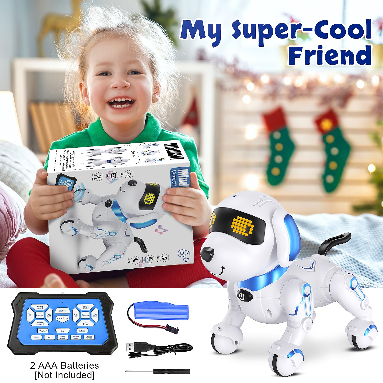 MindPal robot dog auto shutdown standby helps save power while staying interactive.