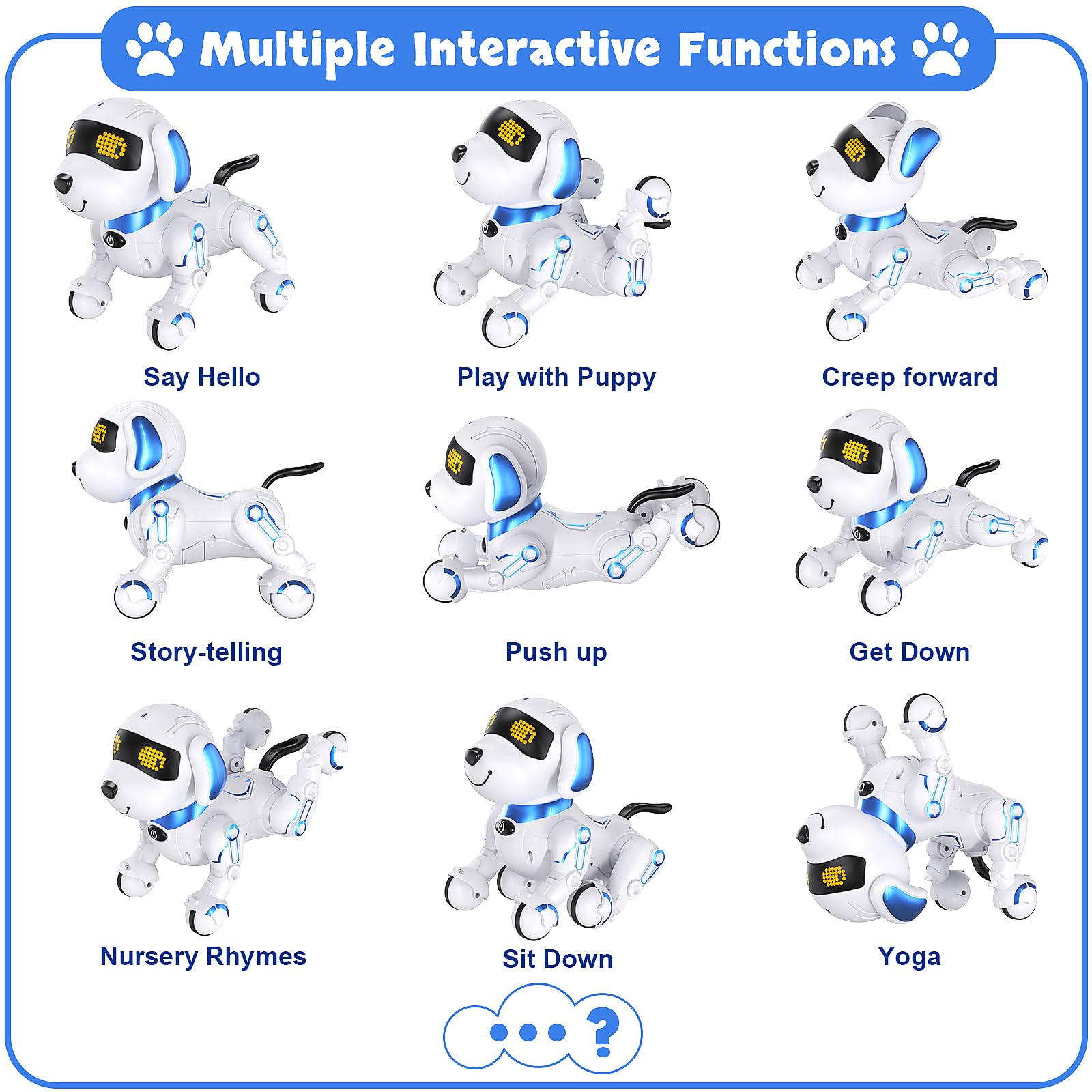MindPal robot dog singing dancing captures lively performances for imaginative kids.