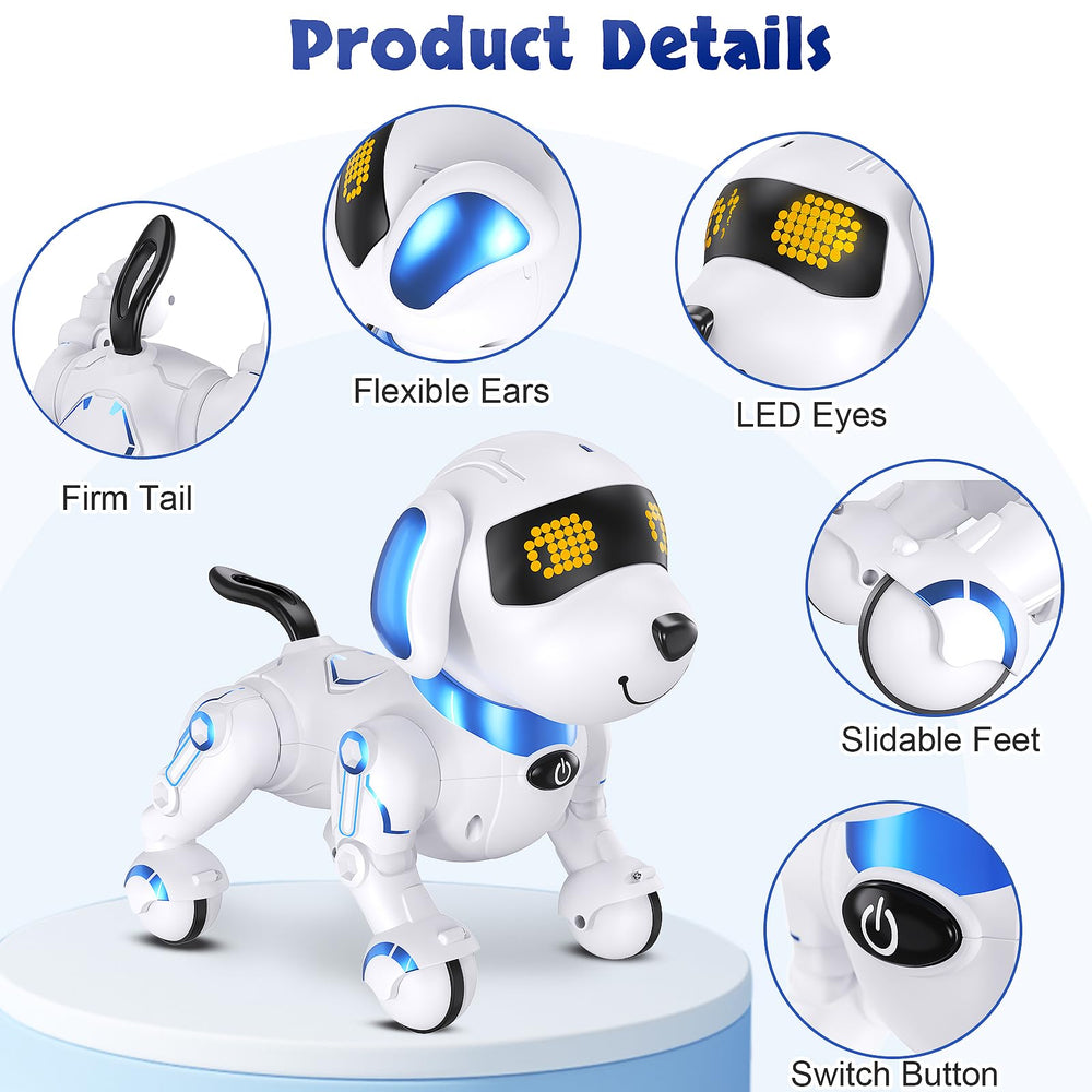 MindPal robot dog stories songs dances offers built-in content for fun learning.