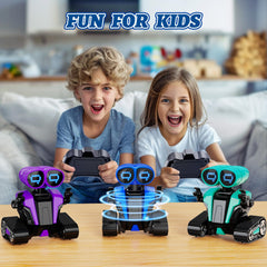 MindPal blue LED eyes robot toy for engaging visual feedback during play