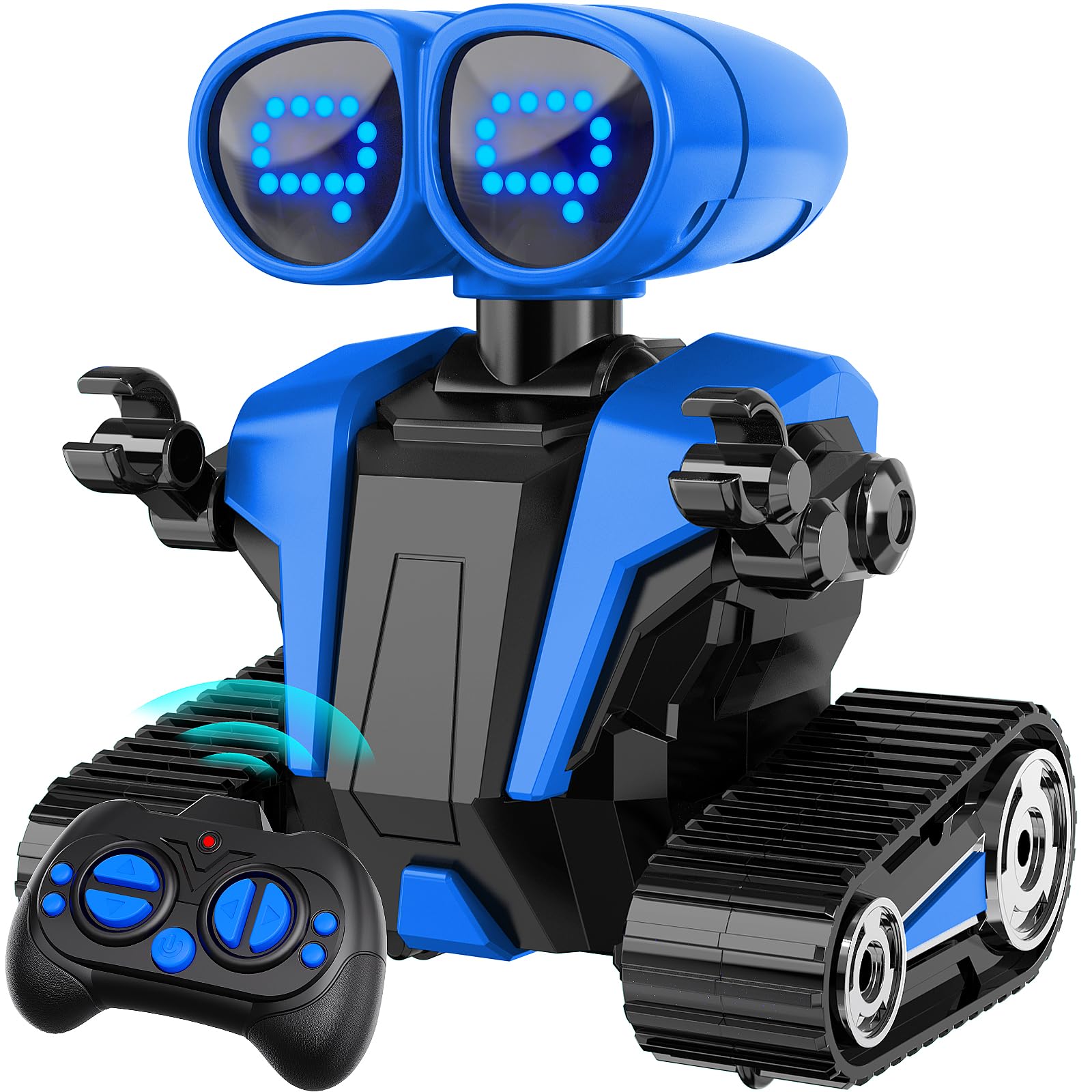 MindPal robot toy with remote control in blue for easy beginner play