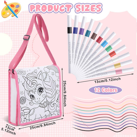Mindsoft 12 fabric markers included for quick coloring sessions