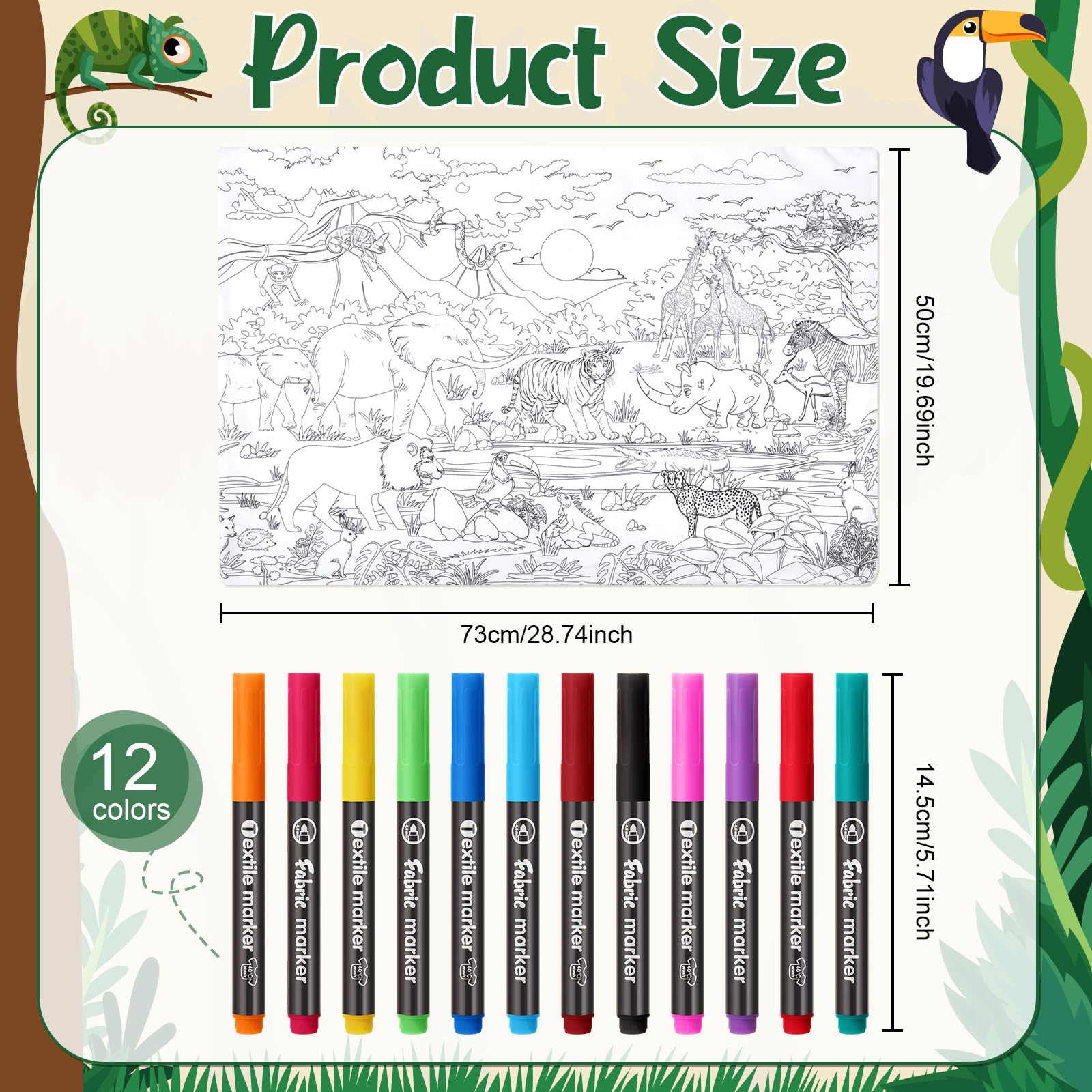 Mindsoft fabric markers set—12 colors for vibrant decorating.