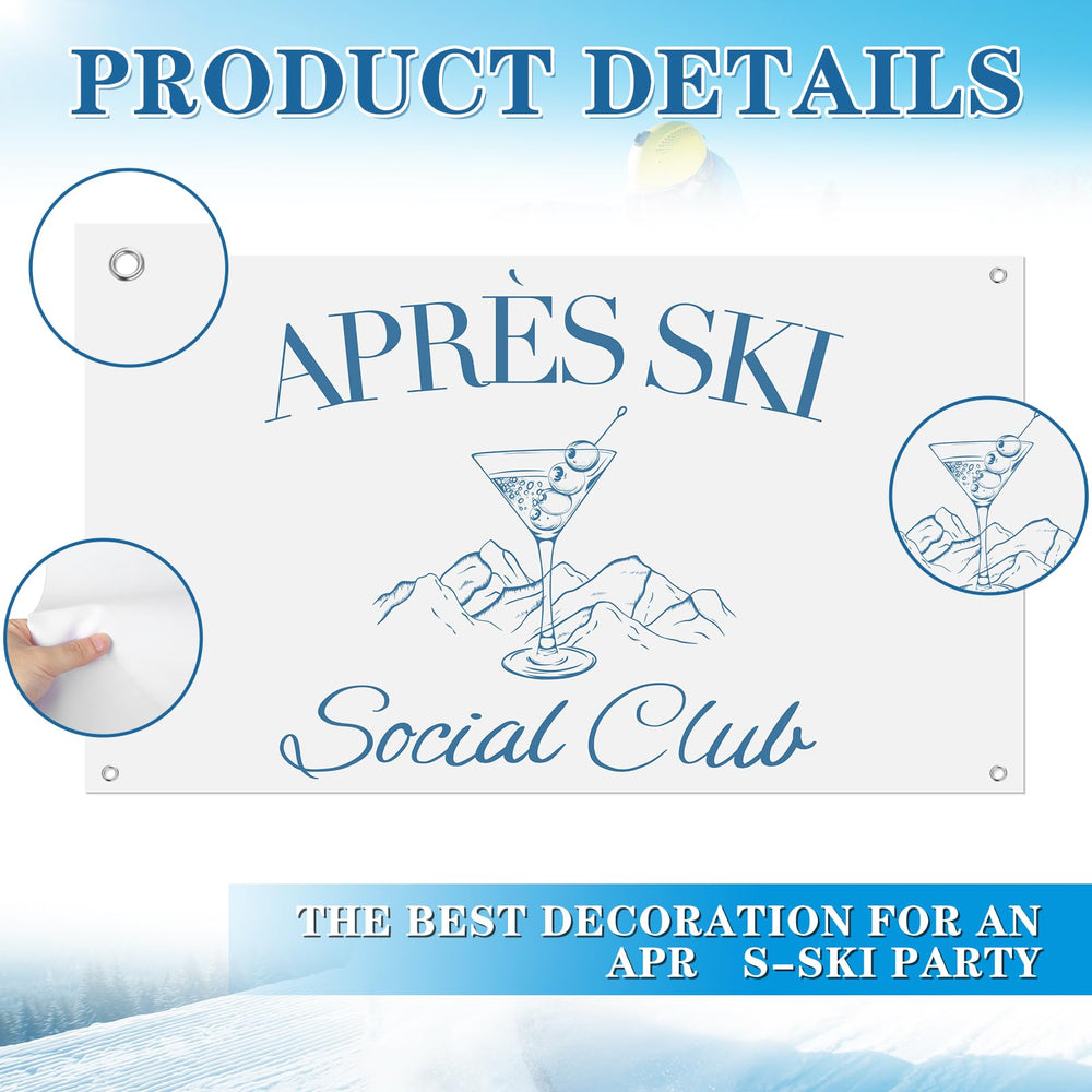 Mindsoft Apres Ski Wall Decor ideal for backdrop walls and live streams.