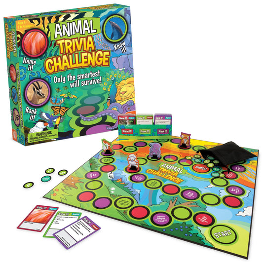 MindWare Animal Trivia Challenge Game cards shown for engaging questions and learning.