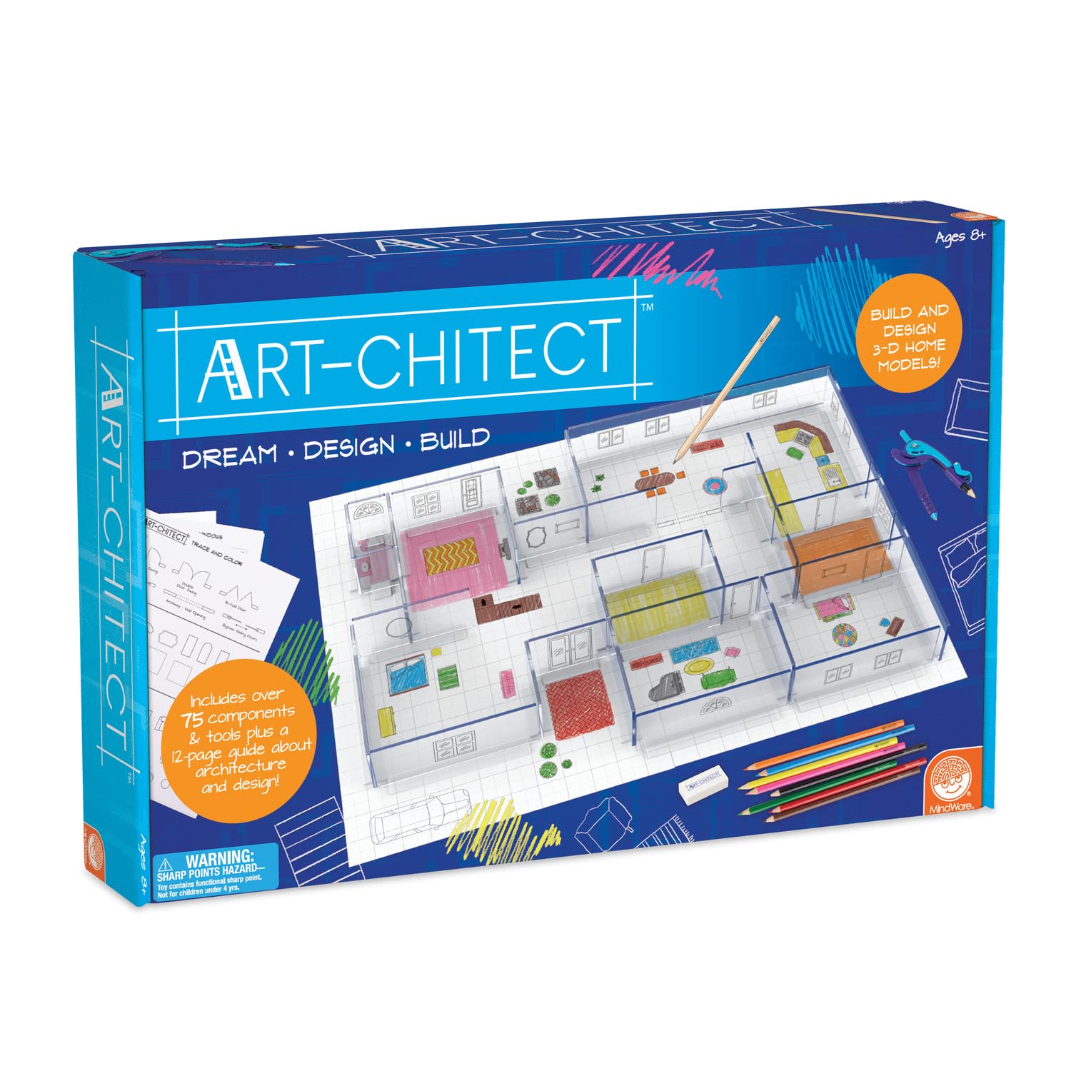 MindWare Art-chitect floor plan grid boosts imaginative layout planning.