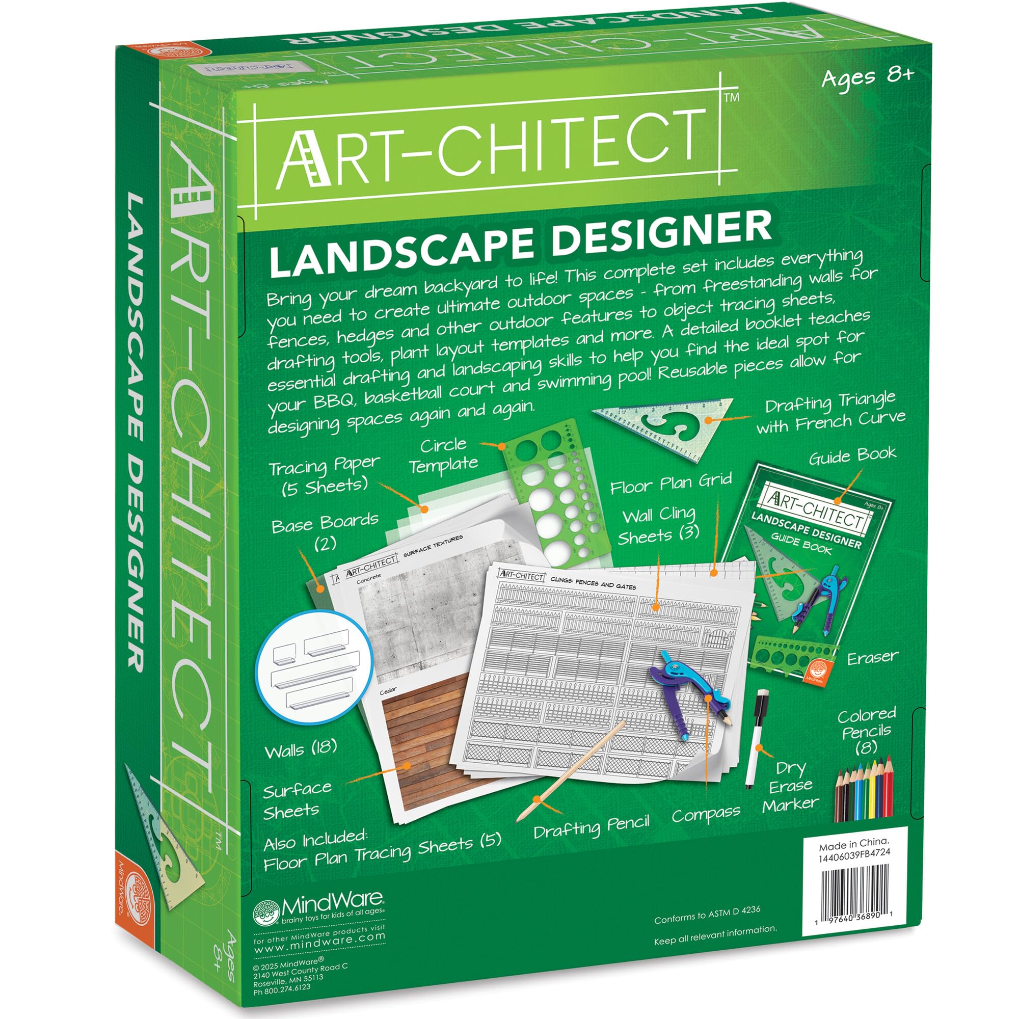 MindWare Art-chitect vinyl fence clings for easy, temporary boundary ideas.