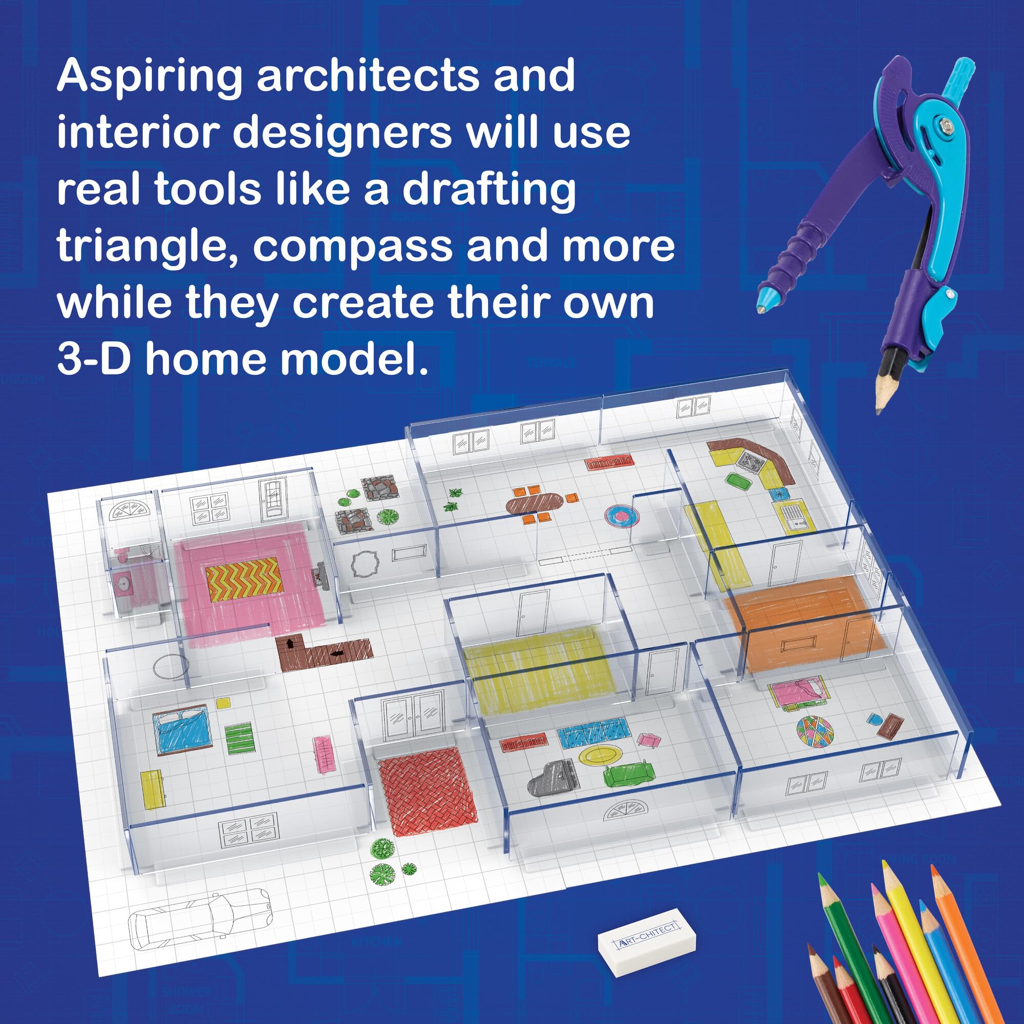MindWare Art-chitect wall cling sheets enable quick, reusable design tweaks.