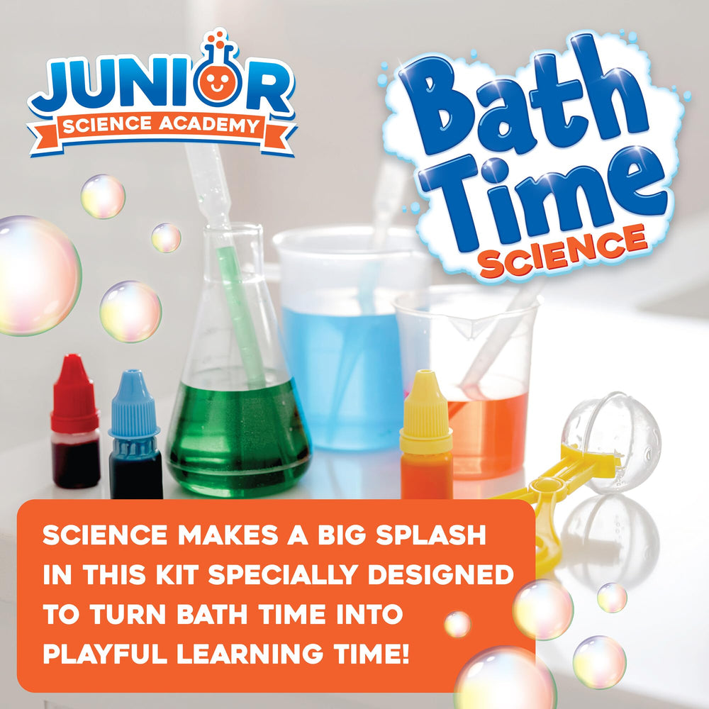 MindWare Bath Time Science foam eruption thrills kids with bubbly science at tub time.