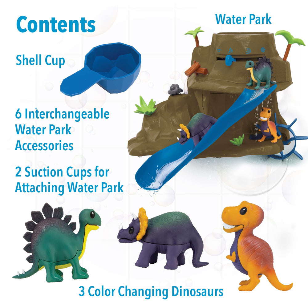 Shell cup accessory for easy pouring and extended bath play opportunities.