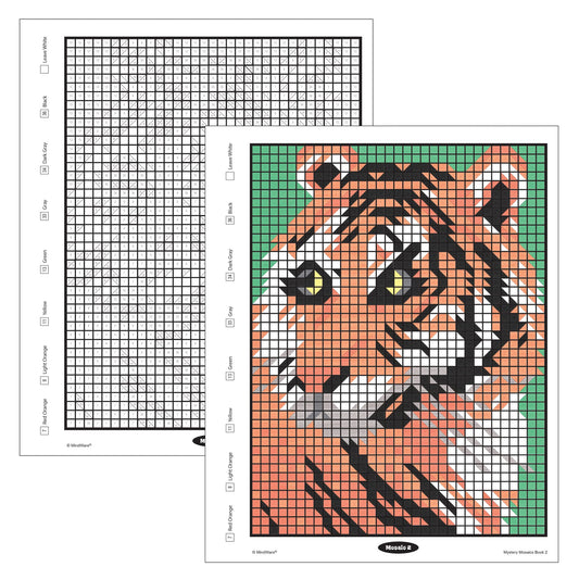 MindWare Color by Number Mystery Mosaics Book 2 page 1 for mindful coloring