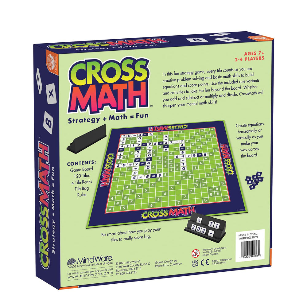 MindWare CrossMath guidebook with activities beyond core gameplay