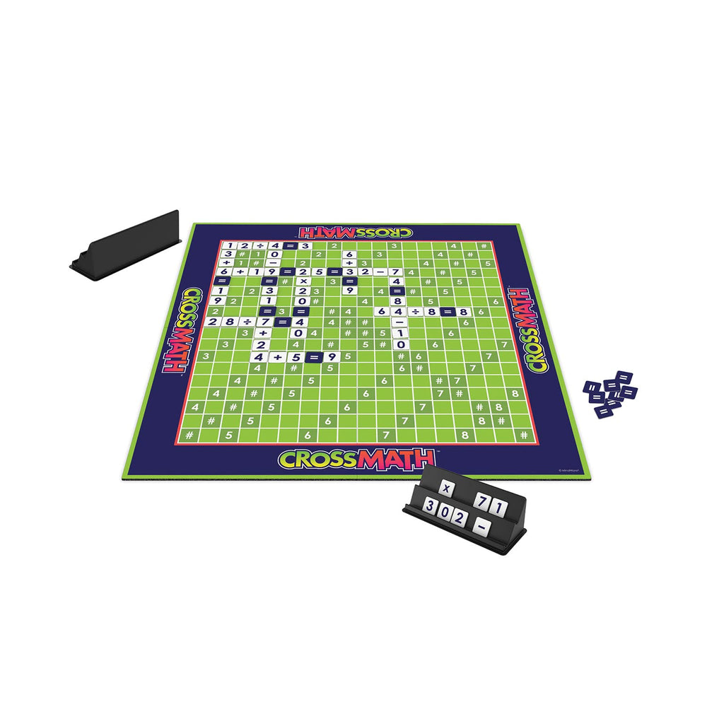 MindWare CrossMath tiles (120) arranged for varied math challenges
