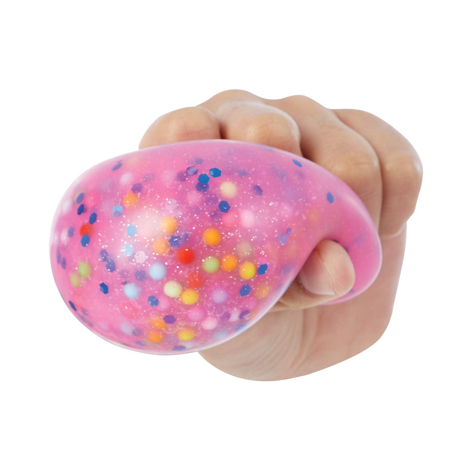 Shimmering glitter inspires decorative customization of squishy balls in the MindWare kit