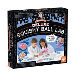 MindWare Deluxe Squishy Ball Lab packaging showcases a complete STEM kit for creative science play