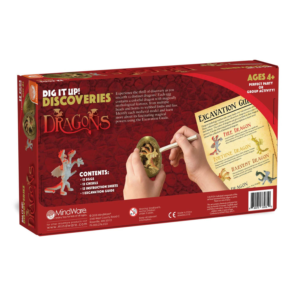 MindWare Dig It Up! Dragon Eggs arrive in gift-ready packaging.