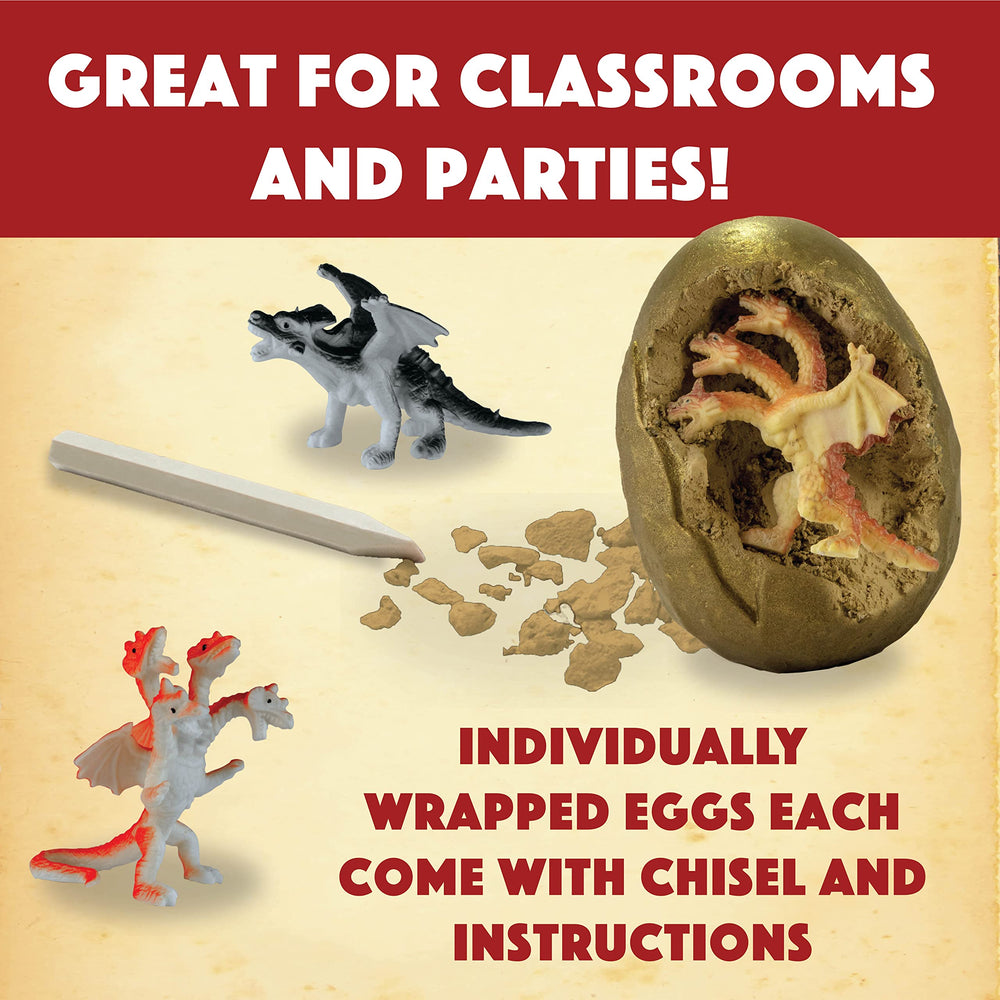 MindWare Dig It Up! Dragon Eggs shell removal reveals a mystery dragon toy.