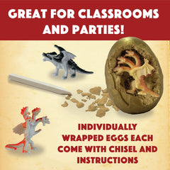 MindWare Dig It Up! Dragon Eggs shell removal reveals a mystery dragon toy.