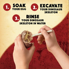 Soak and dig method shown with MindWare clay egg