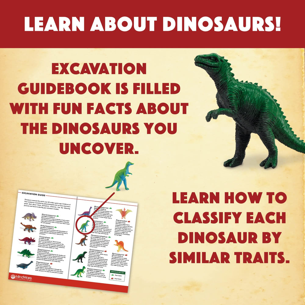 MindWare Dig It Up excavation guidebook; learn classification tips and diorama ideas.