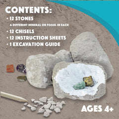 MindWare Dig It Up! chisels and tools helping kids excavate fossils with precision.