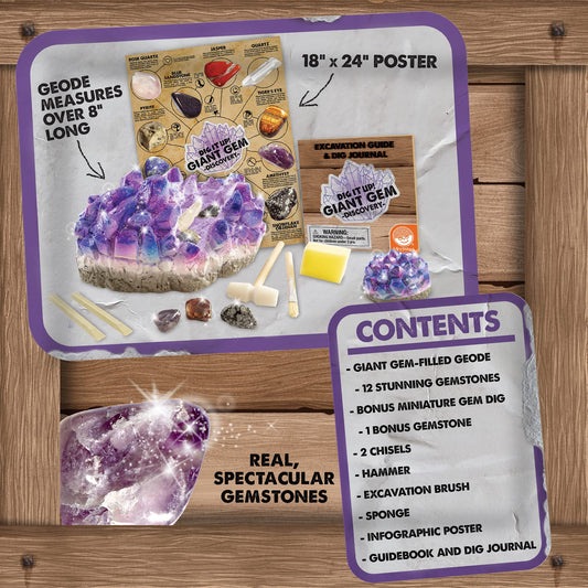 MindWare Dig It Up giant gem inside the kit sparks hands-on discovery.