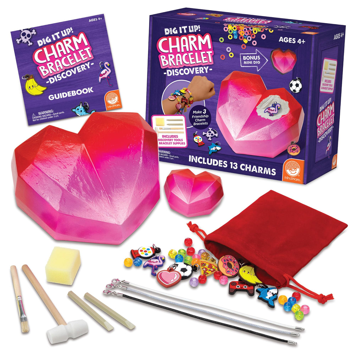 MindWare Dig It Up heart dig project for bracelet design and charm discovery