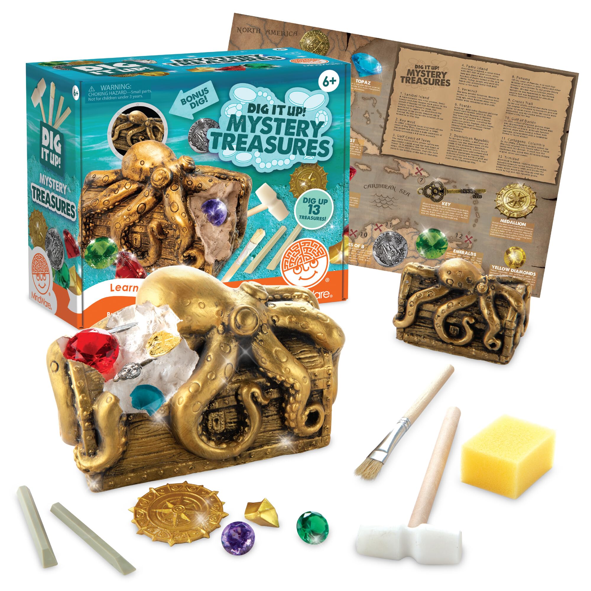 MindWare Dig It Up pirate treasure chest ready for at-home exploration