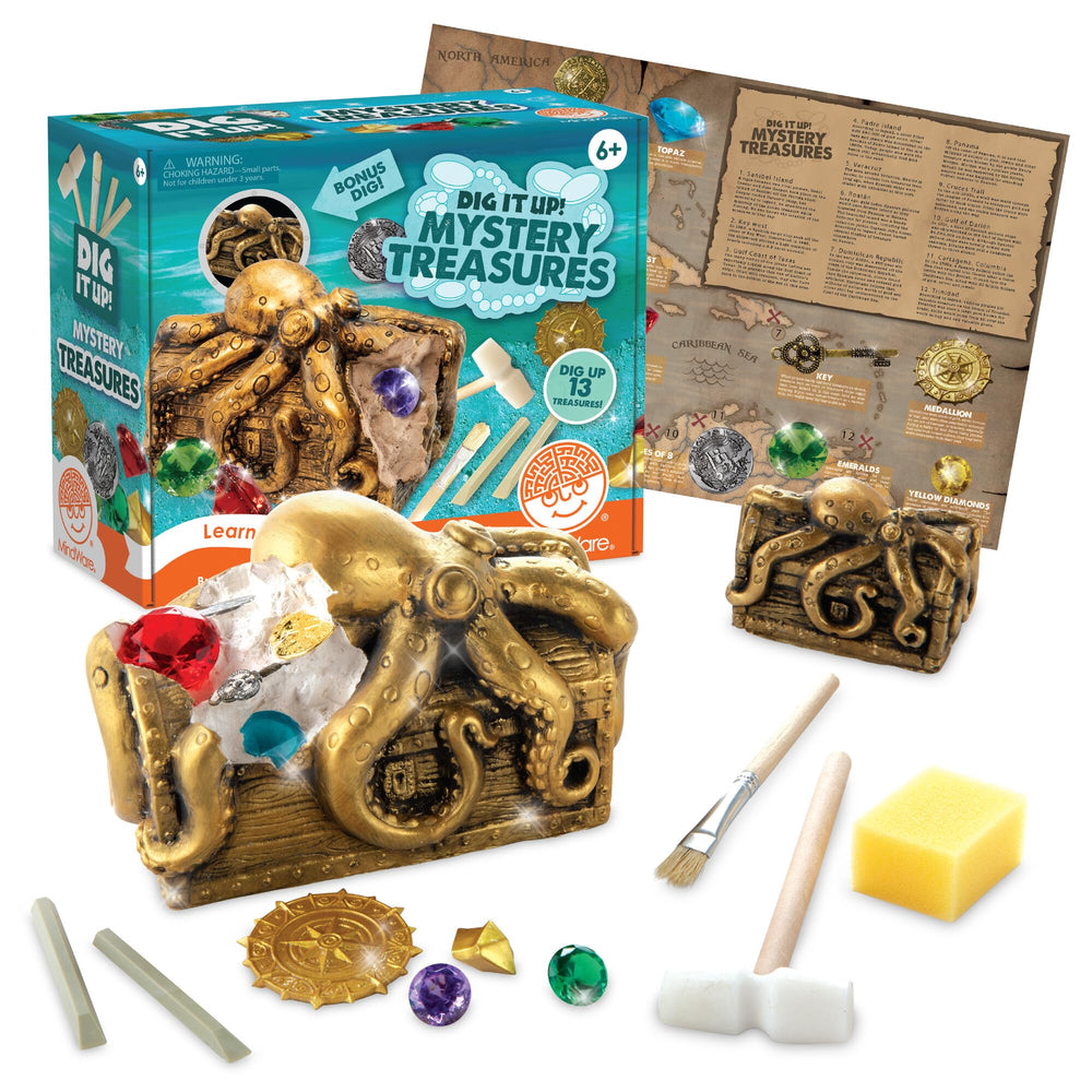 MindWare Dig It Up pirate treasure chest ready for at-home exploration