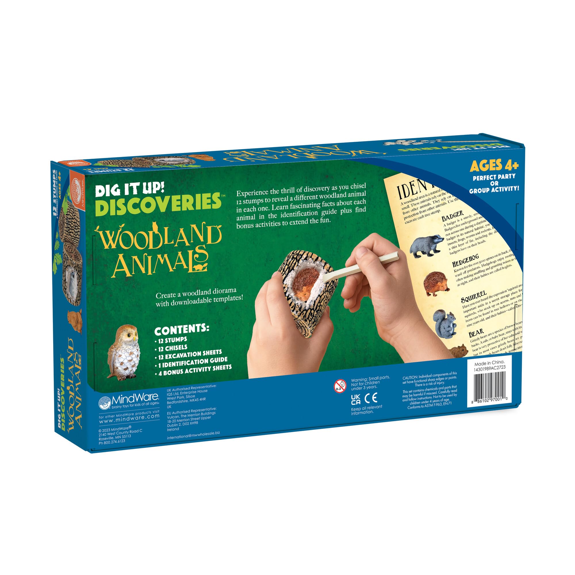 MindWare Dig it Up woodland animal excavation kit invites hands-on exploration.