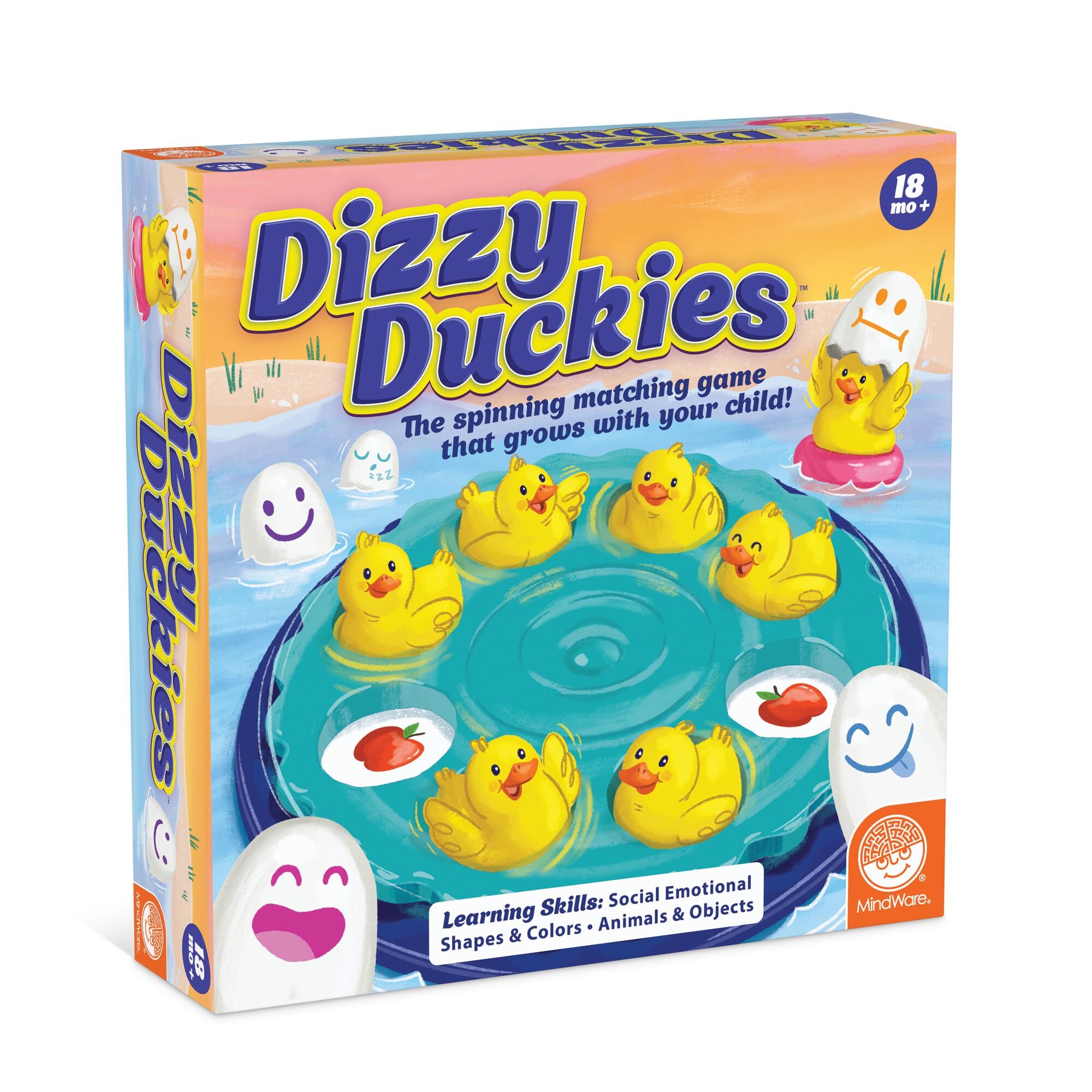 MindWare Dizzy Duckies spinning board in action boosts memory skills during play