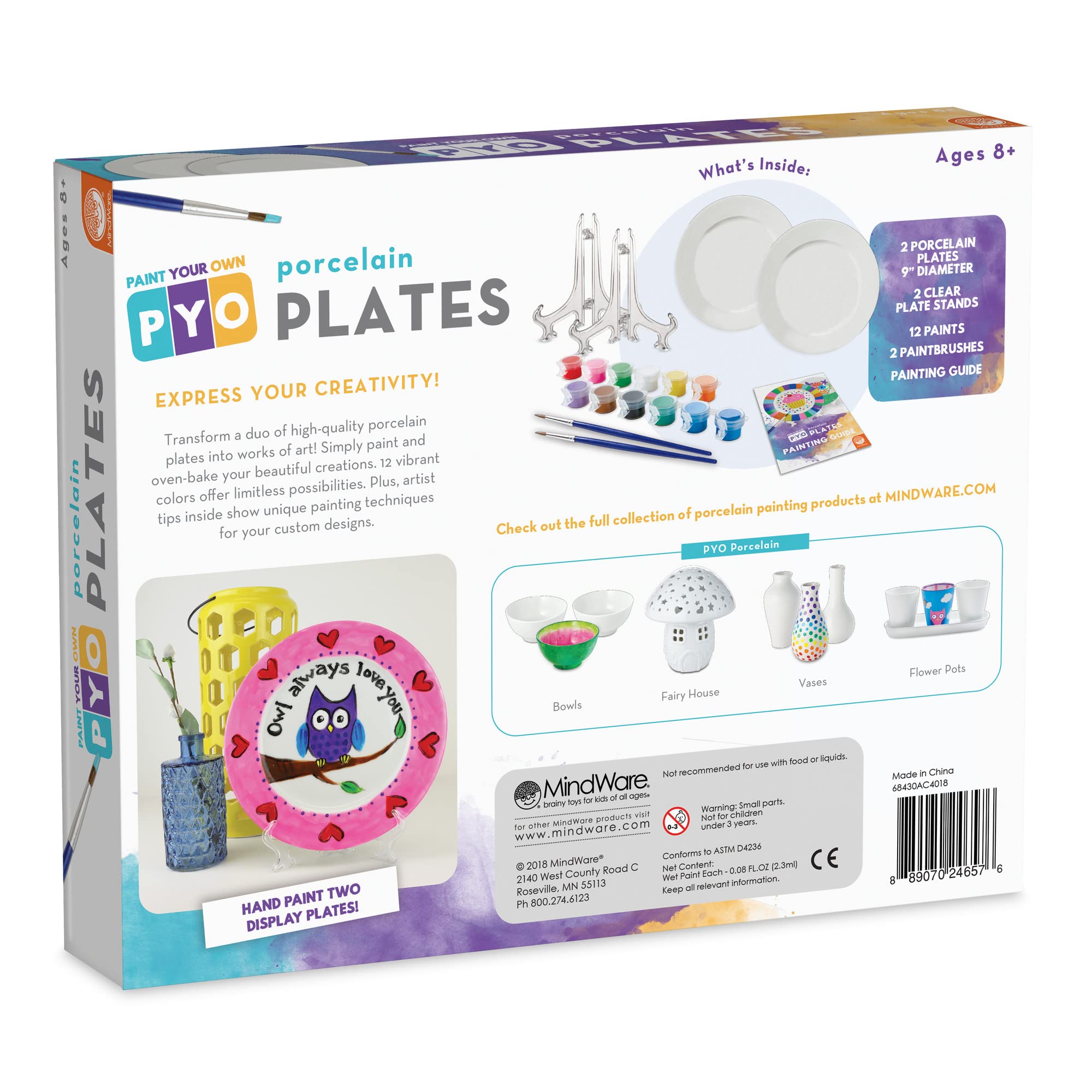MindWare finished plates on display as personalized decor